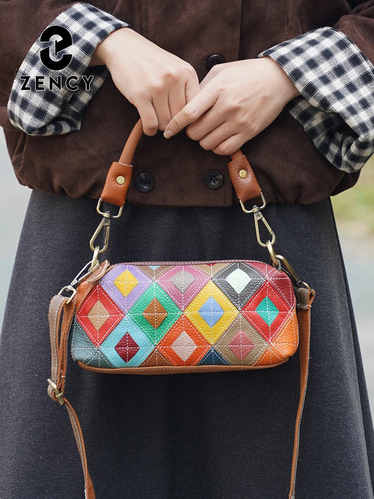 Zency Fashion Novel Multi-Color Shoulder Bag For Women Crossbody Satchels Handbag Three Pockets Sac Elegant Bag for Wife Lover