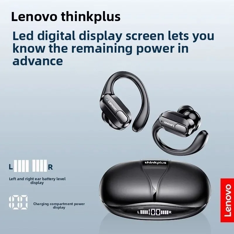 

Беспроводные наушники Lenovo Thinkplus XT80 с креплением на ухо, Bluetooth 5.3, цифровой LED-дисплей, водонепроницаемость IPX7, Hi-Fi стерео.