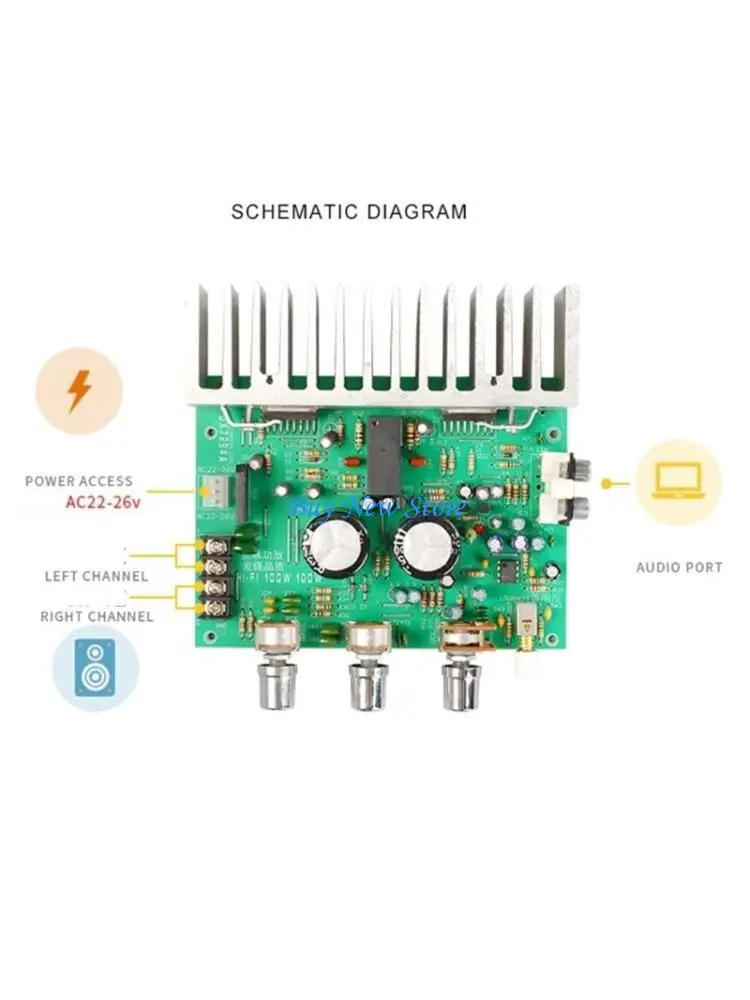 

20CE TDA7293 Double Chip Sound Amplifiers 2Channel 100W+100W Power Sound Board