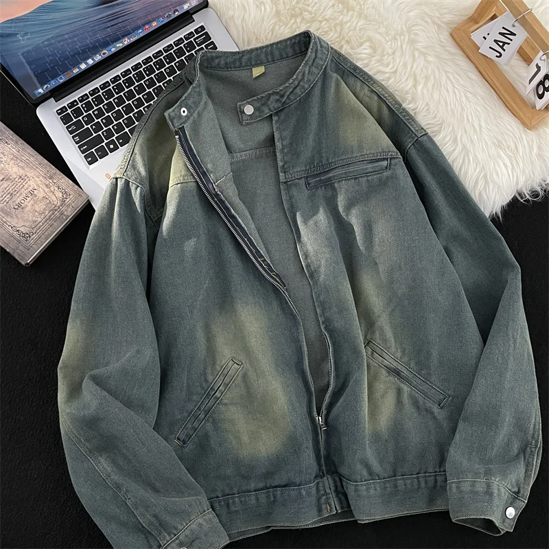 

2024 Men Casual Usual Denim Korean Street Jackets Famous Jeans Coats Casual Windbreaker Overalls Clothing Outwear Tops Y27