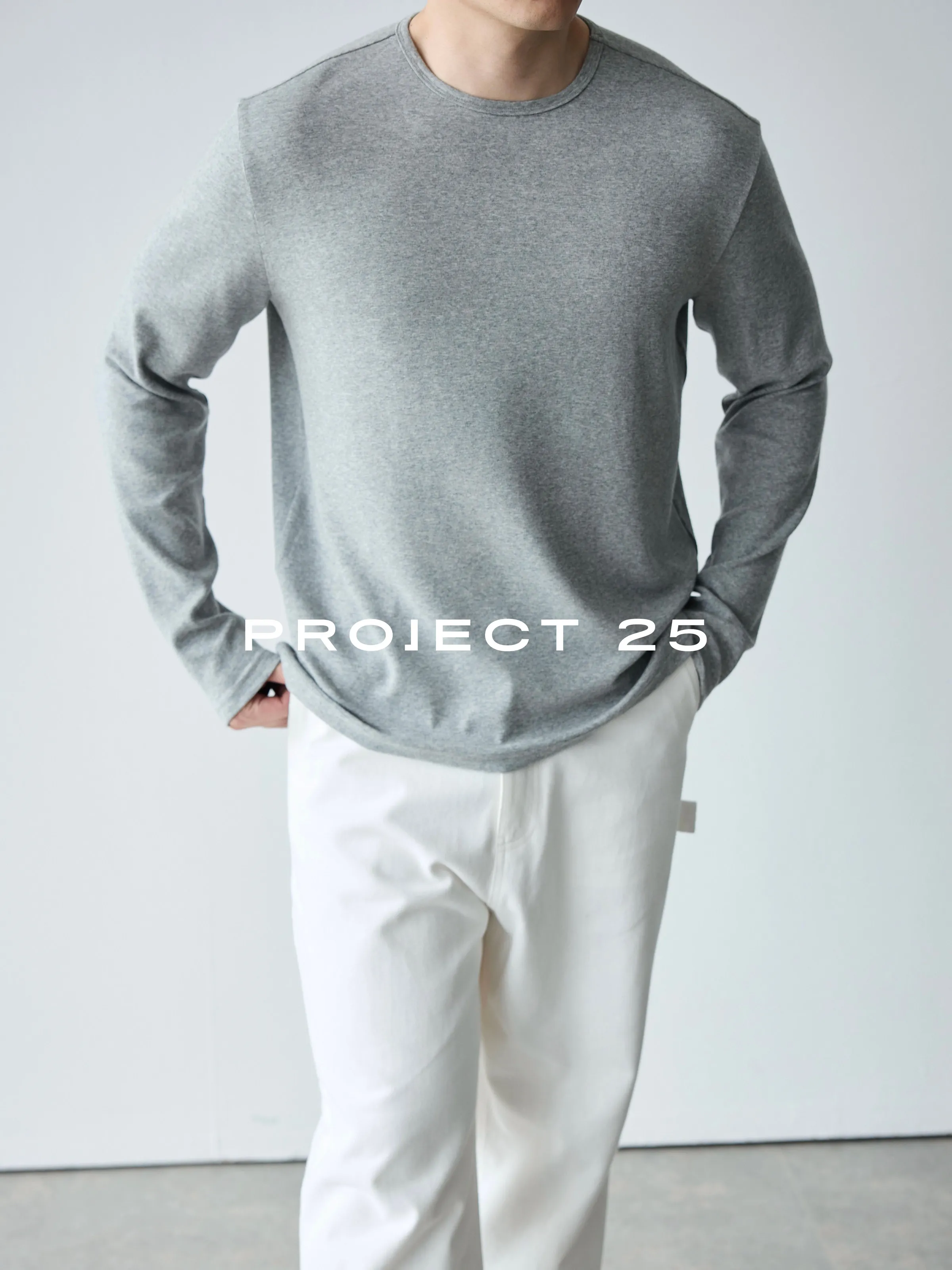 PROJECT 25 Men's Relaxed-Fit Wool Blend Long-Sleeve – Silky-Soft Lightweight Thermal Base Layer with Moisture-Wicking Technology