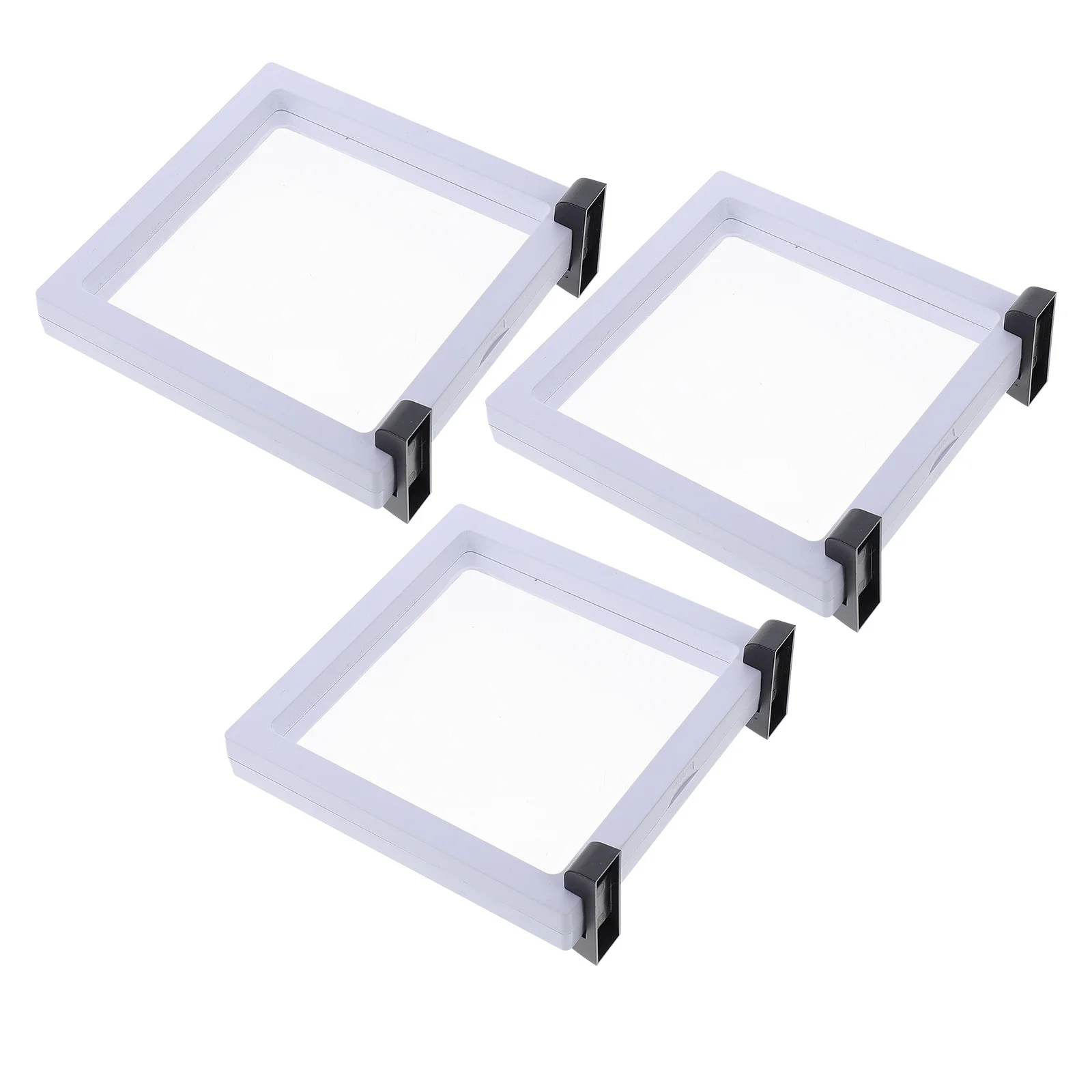 3Sets Jewelry Display Stands Transparent Acrylic Organizer Holder for Rings Bracelets Necklaces Storage Rack Display Box Pe