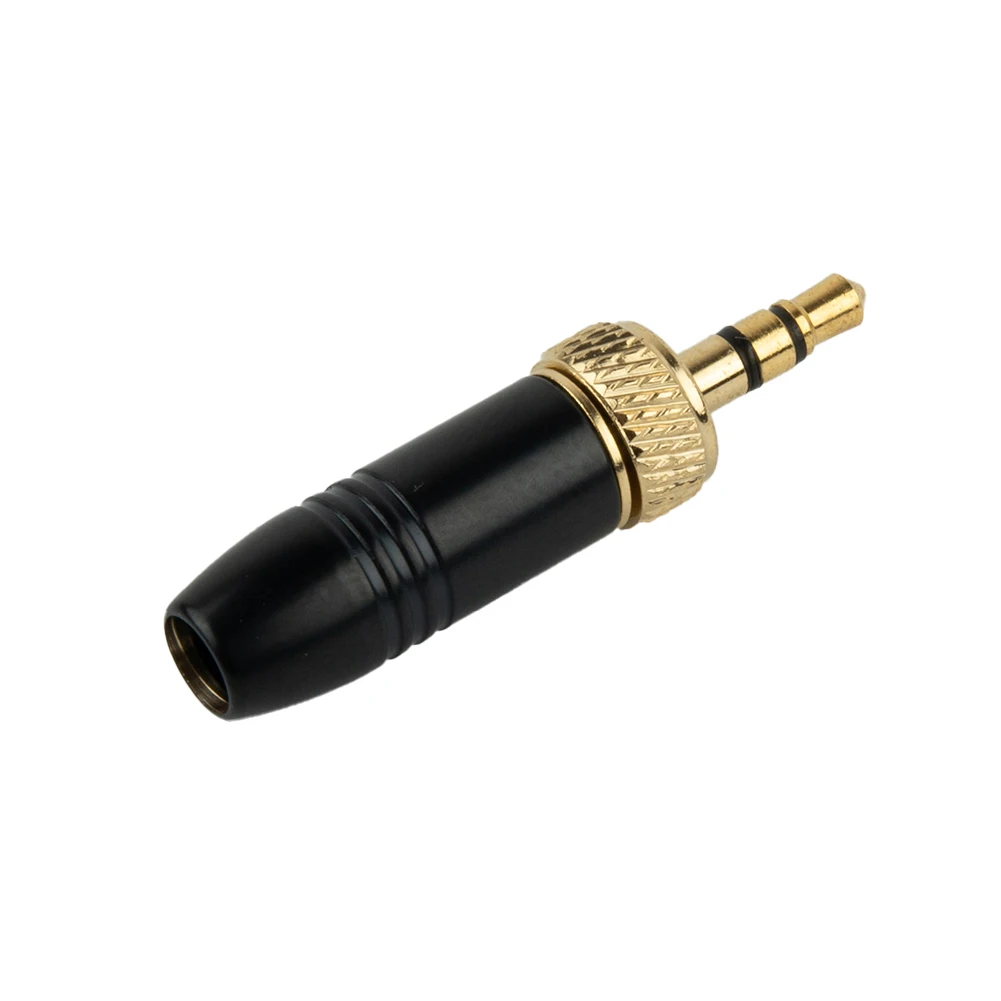3.5mm Stereo Locking Connector Replacement for Wireless Microphone Cables Supporting 1/8 Inch TRS Transmitter Input Ports