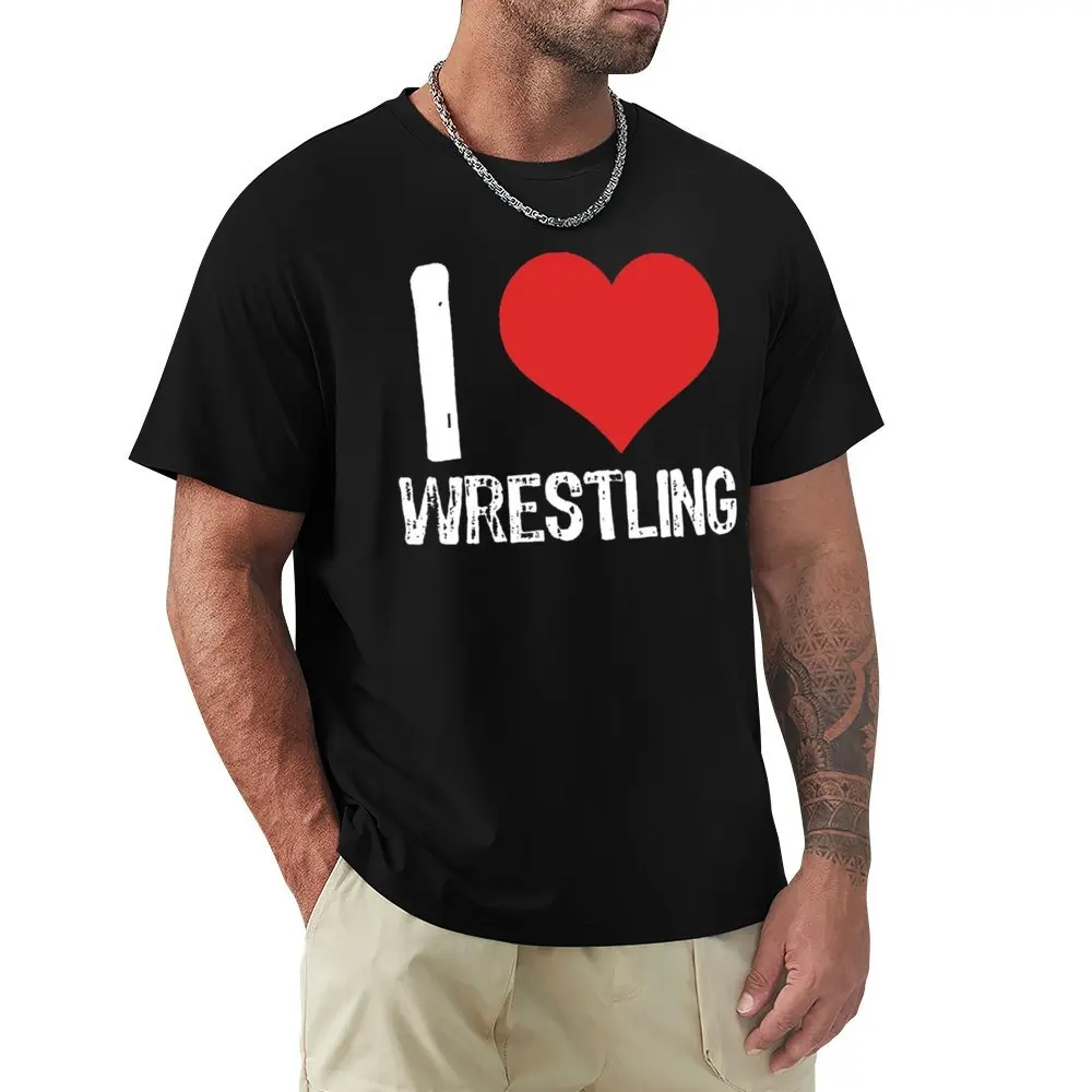 I Love Wrestling Throw Pillow For Sale Tees Funny T-shirt Crewneck Motion  Humor Graphic Fitness USA Size