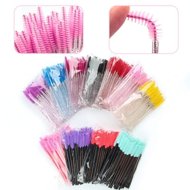 Wholesale Eyelash Brushes 250/500/1000 PCS Makeup Brush Tools Lashes Extension Applicator Beauty Eyelashes Brushes Mascara Wand