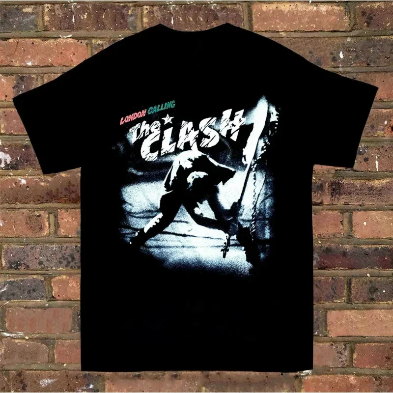 2024 summer funny Size S - 5XL HNB152 long or short sleeves Hot the Clash London Calling Black Cotton Unisex Shirt oversized new