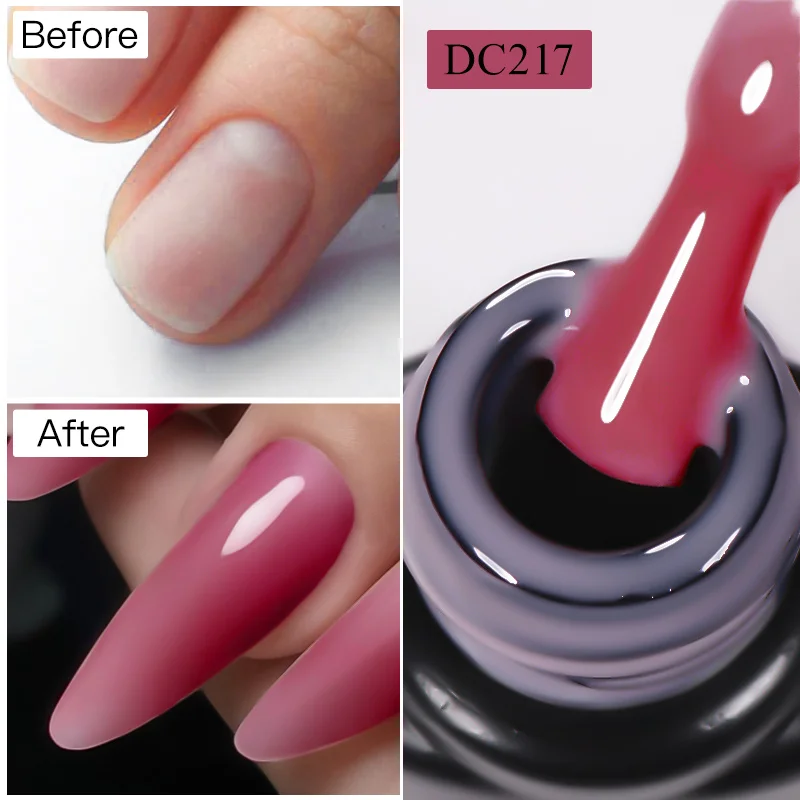 MTSSII 7ml Quick Extension Nail Polish Jelly Transparent Nude Pink Red Hard Gel  Quick Building Nail Art Gel Varnish For Nails ﻿