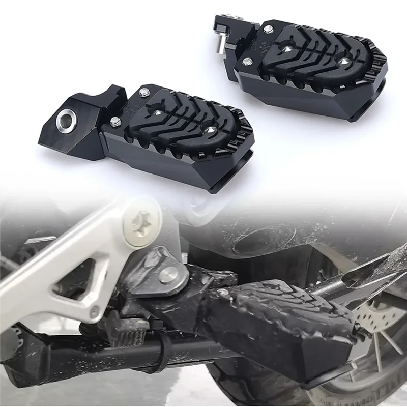 Motorcycle Footrest Footpeg Foot Pegs Accessories for BMW F850GS ADVENTURE F850 GS Adventure ADV F750GS(Silver)