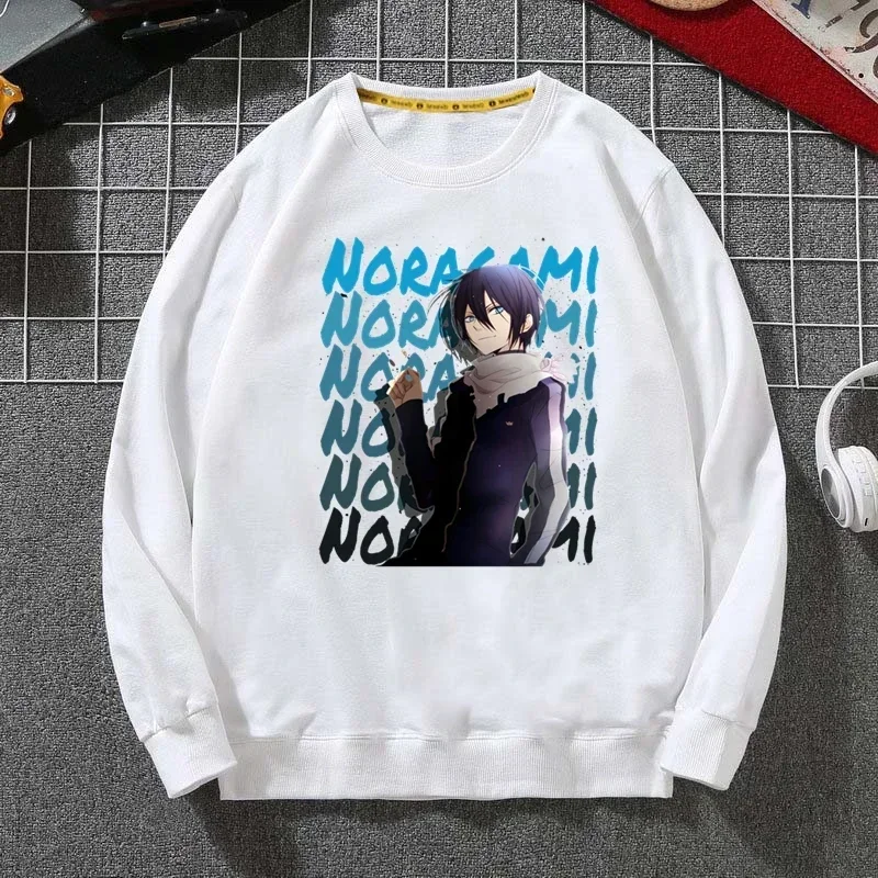 

Japanese Anime Noragami Kawaii Stray God YATO Sweatshirt Print Trend Mens Clothes Hip-Hop Male Crewneck Men