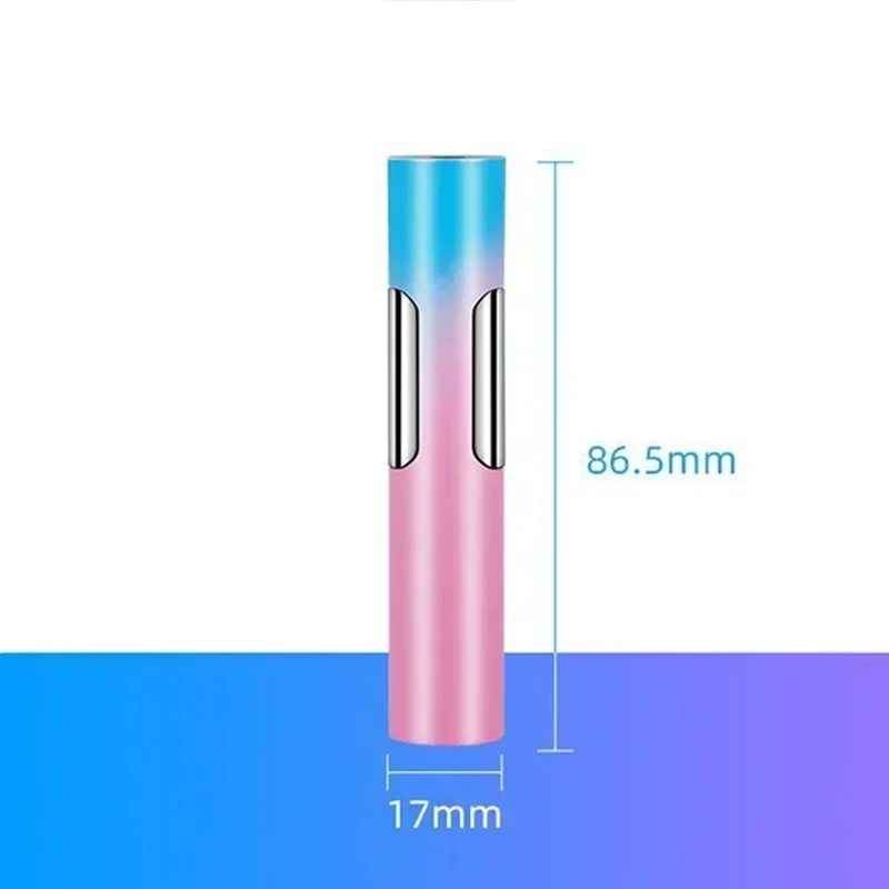 Mini Pink Flame Windproof Lighter Cute Metal Direct Injection Luminous Inflatable Portable Lighter for  Women Smoking Gifts