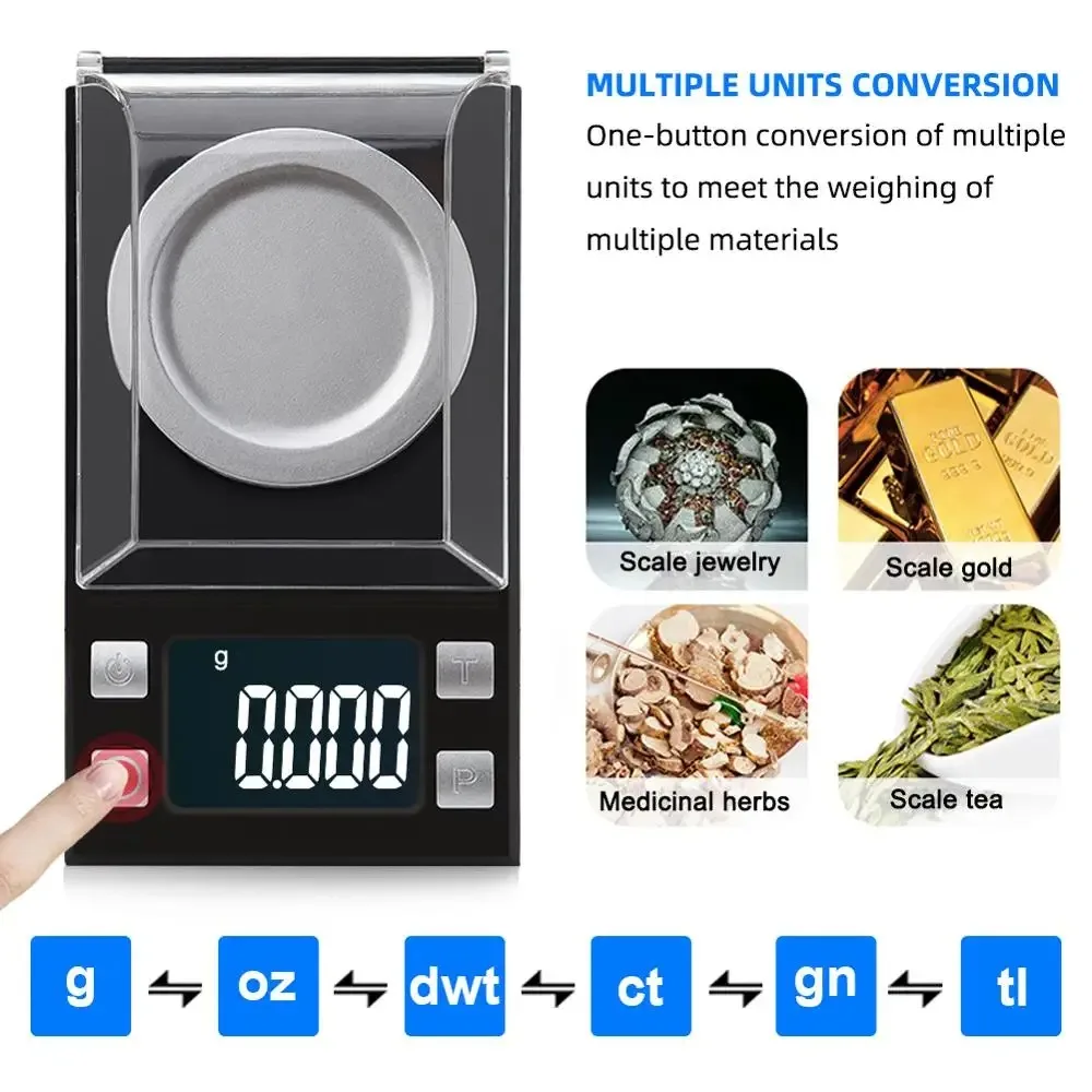 10G/50G Small Jewellery Electronic Scale Jewellery High Precision Gram Scale Mini Gold Jewellery Scale