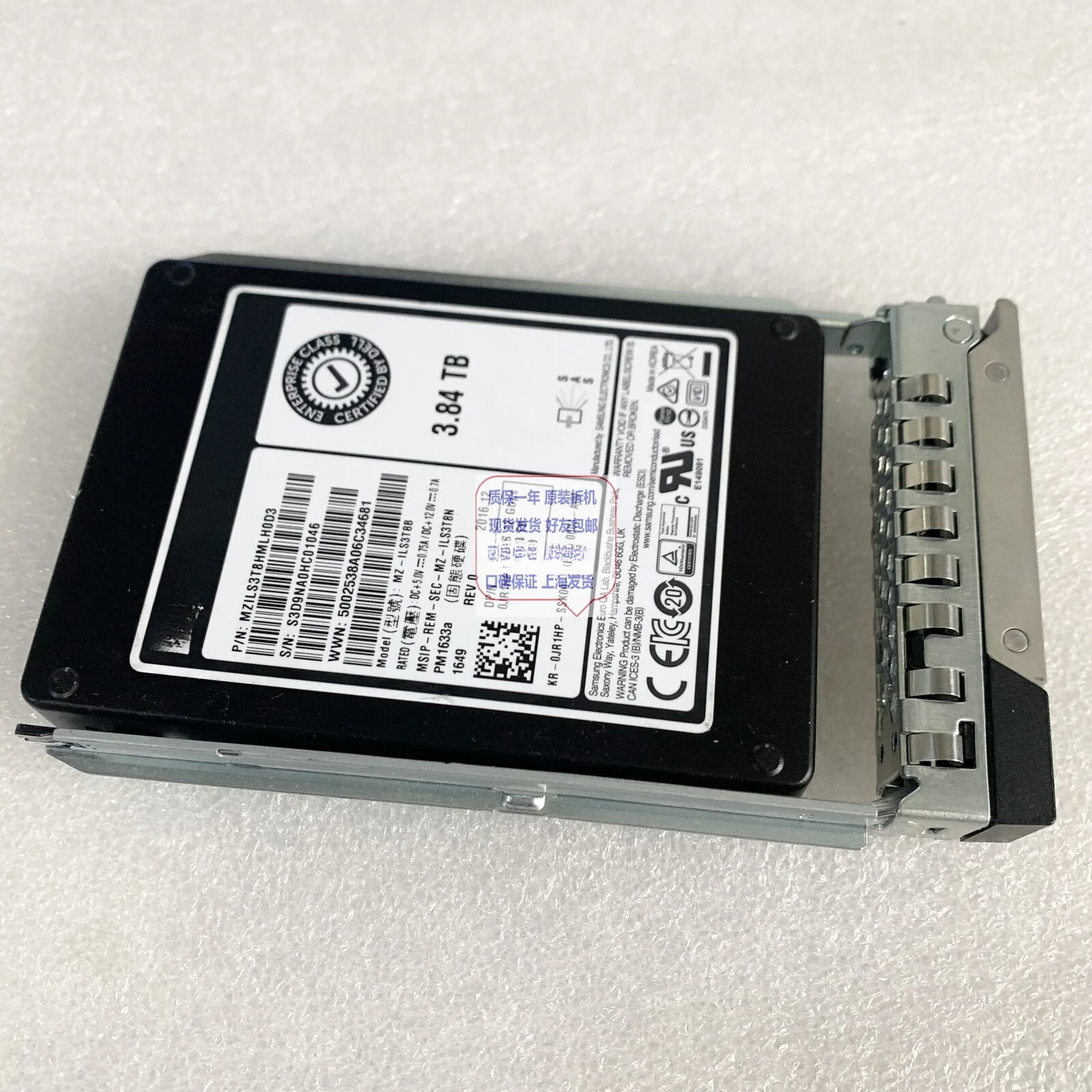 Disque SSD SAS 12 Go ILS3T8N PM1633a MZ-ILS3T8B 0JR1HP 3.84T