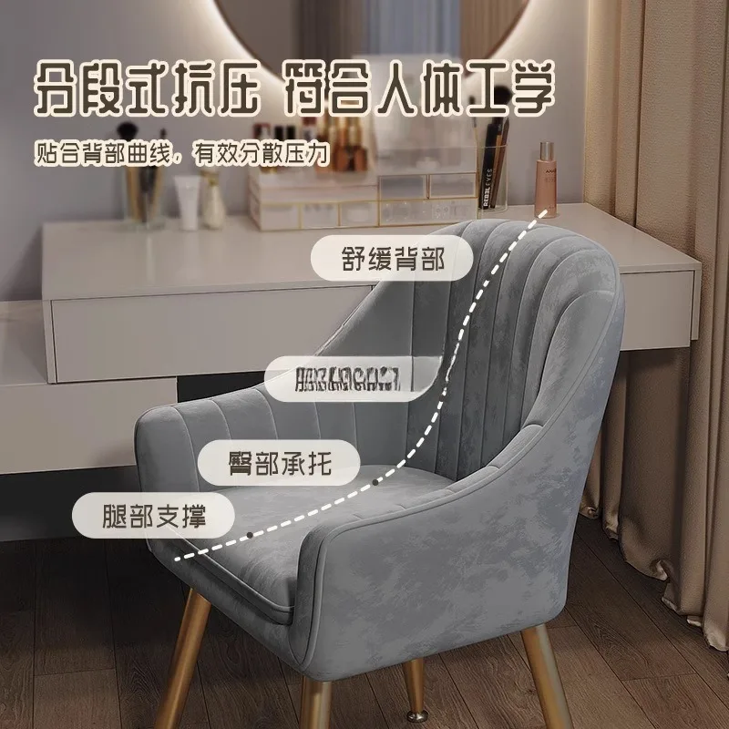 Factory Comfortable Armrest Upholstered Dining Chair Restaurant Kitchen Hotel Velvet Chair with Gold Metal Leg