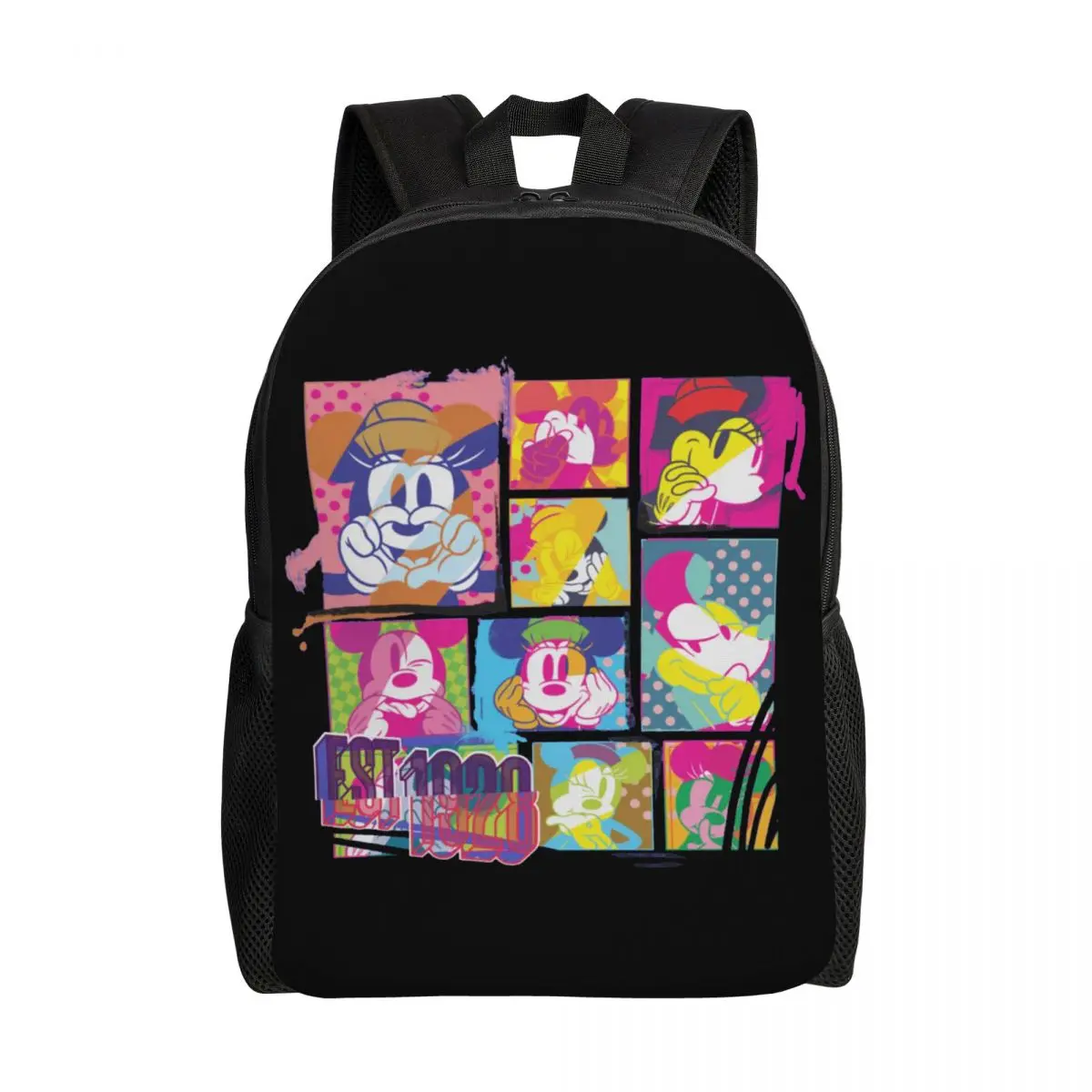 

Custom Mickey Mouse Manga Anime Cartoon Backpack Men Women Fashion Bookbag for School College Bags