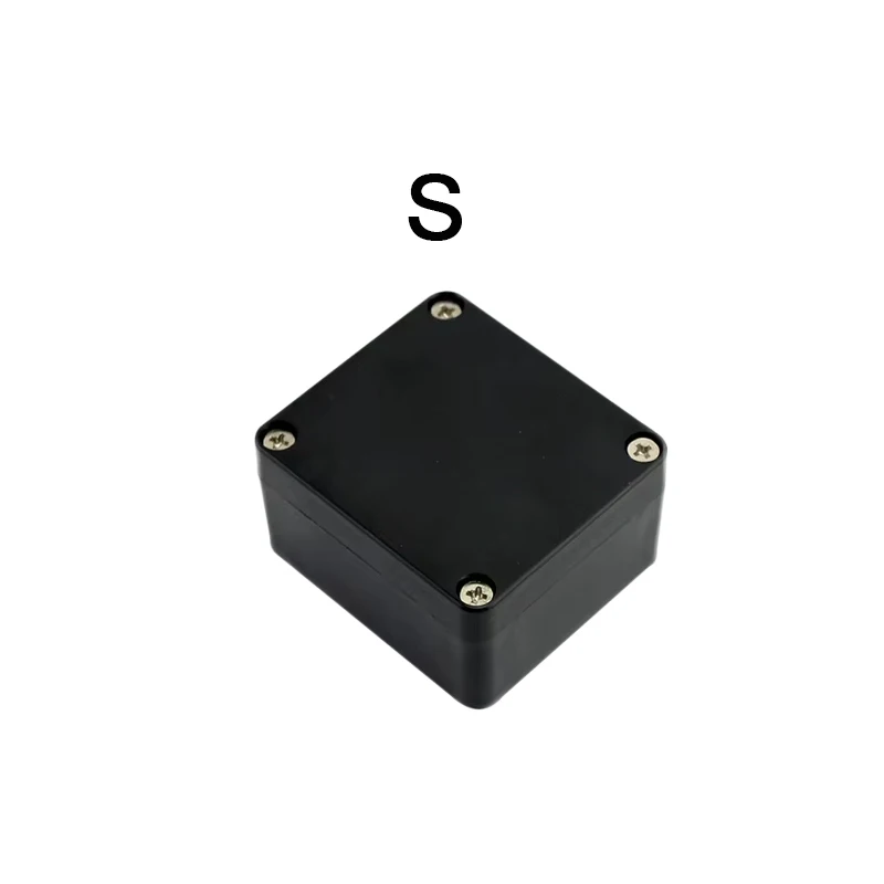 Czarna, wodoodporna obudowa z tworzywa sztucznego do zastosowań zewnętrznych, pudełko na projekty elektroniczne, obudowa na instrumenty, pudełko na projekty elektryczne, puszka przyłączeniowa.