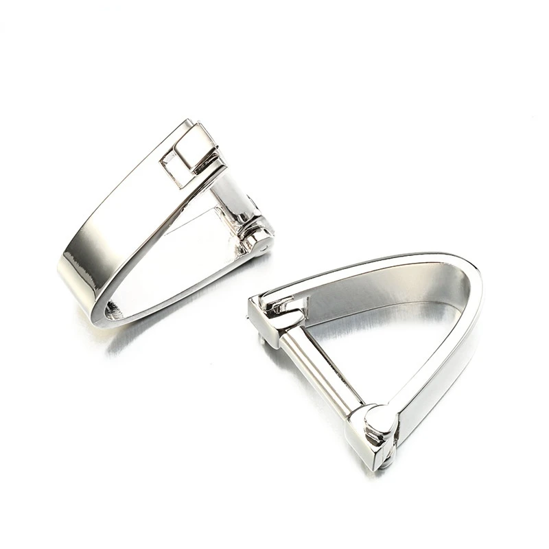 High Quality Stainless Steel Polished Cufflinks New Fashion Men\'s U-shaped Elegant Gentleman French Cufflinks Cufflinks