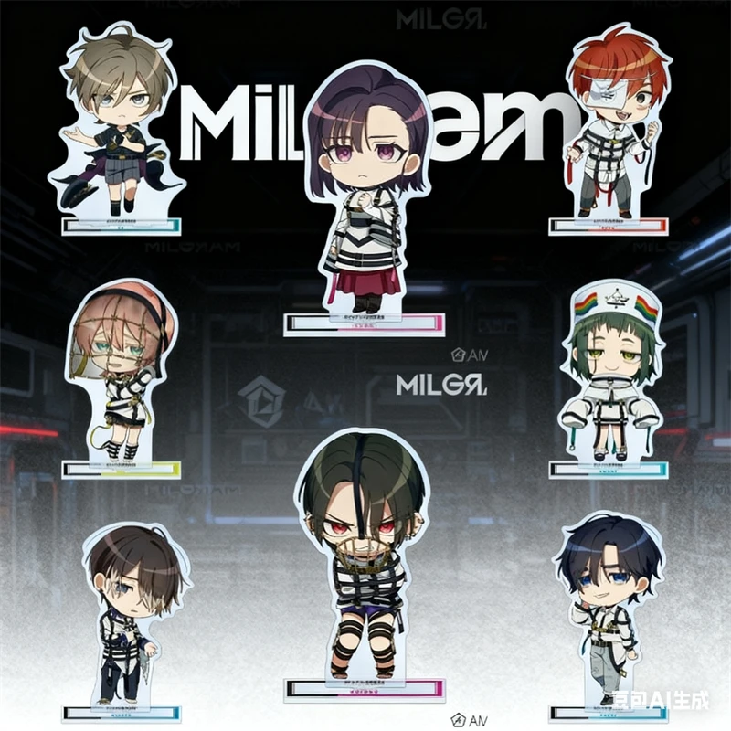 

10cm MILGRAM Mini Acrylic Stand Doll Anime Shidou Es Amane Haruka Kazui Yuno Mikoto Cute Figure Model Plate Cosplay Toys