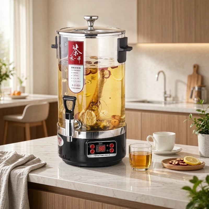 10L Automatic Commercial Tea Boiler Smart Steam Brewing Urn Direct Brew Large Capacity for Tea Herbal Drink Shop 업소용 차탕기