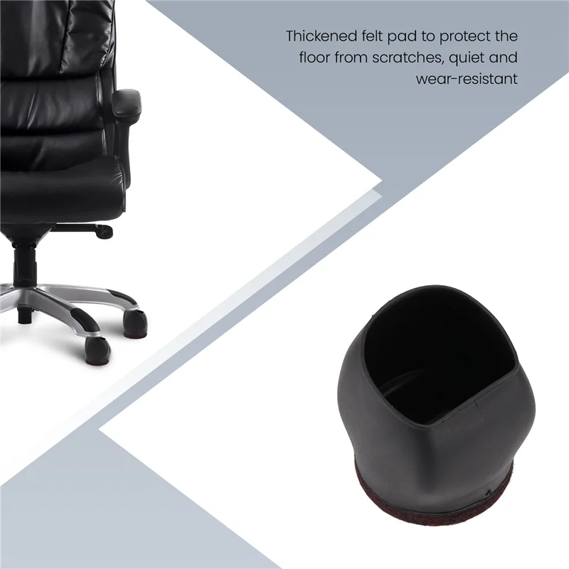 AY03-Rubber Bed Office Chair Wheel Stopper Furniture Legs Caster Cups Chair Feet Floor Protectors Felt Pads