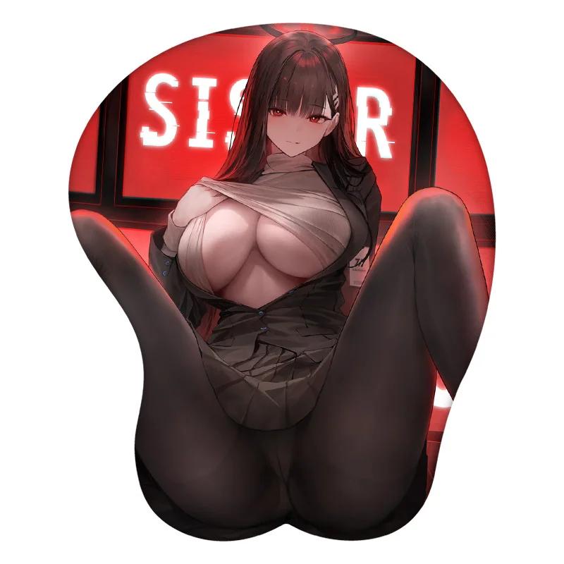 Tsukatsuki Rio Blue Archive 3D Mouse Pad Anime Mousepad Wrist Rest Silicone Sexy Creative Gaming Mat Gift