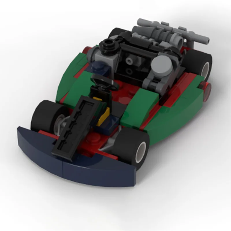 スピードレーシングカーモデル MOC 組み立てブロック レーシングゴーカート 125 モジュール式テクノロジー 子供向けホリデーギフト 組み立ておもちゃセット