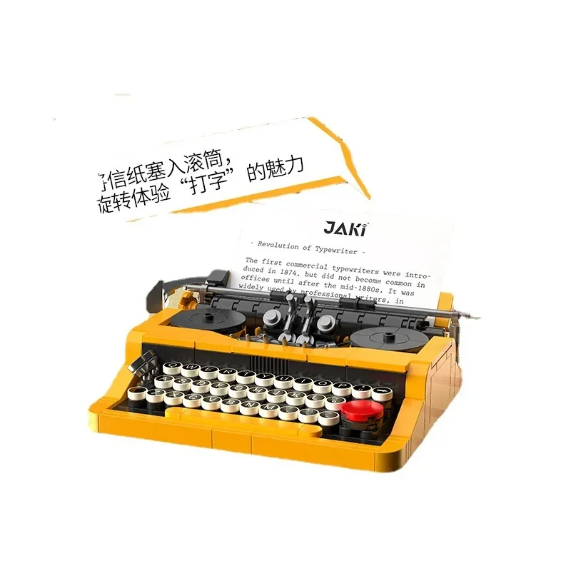 Creative Classic Typewriter Computer TV Building Blocks,City DIY Model Kit Brick Toys For Adults Kids Birthday Present Ideas