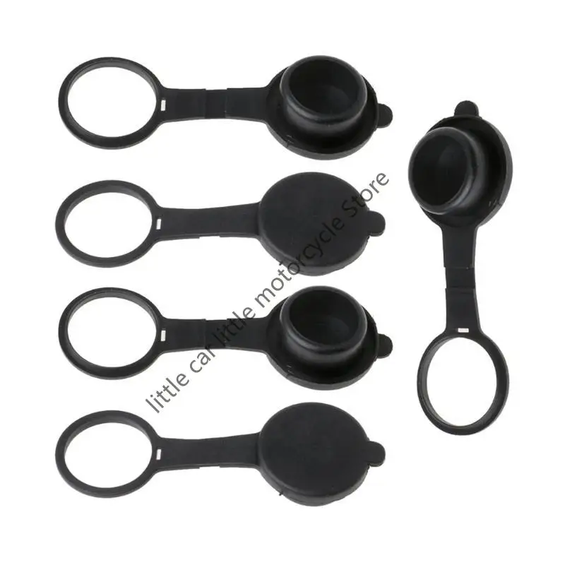5Pcs Universal Cigarette Lighter Socket Cover Cap Dustproof Waterproof 12V Outlet Lid PVC Rubber For Car Motorcycle