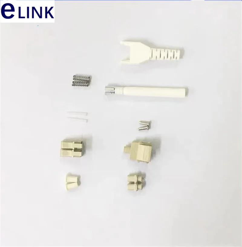 Jogo do conector do uniboot do LC, 2 núcleos, 3.0mm, um tubo sem virola, conector da fibra ótica, peças soltas FTTH eLink, 200 PCes