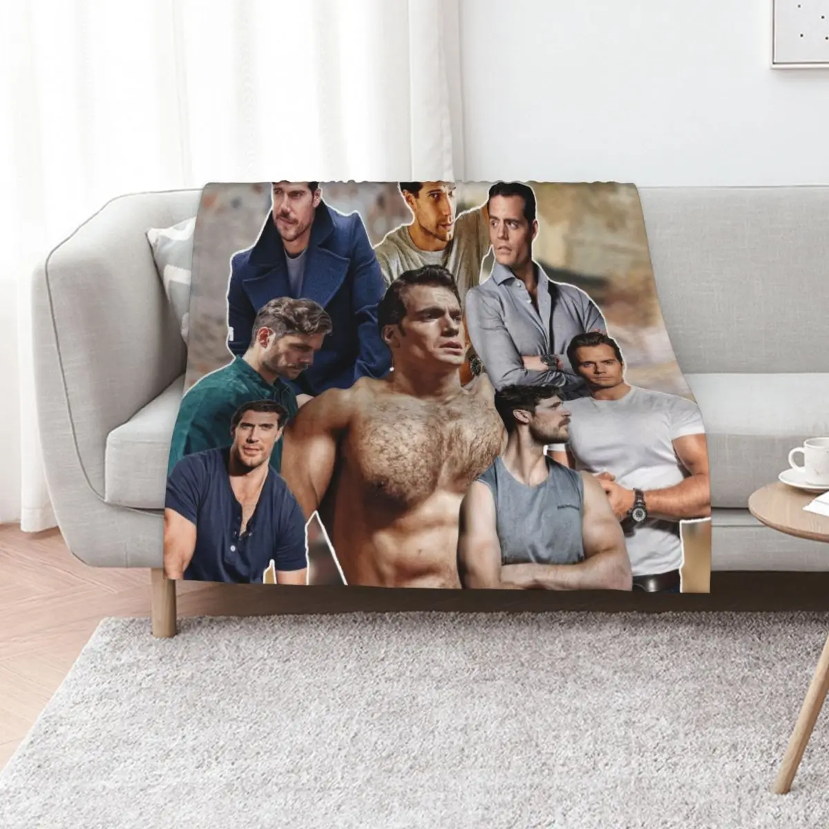 Henry Cavil photo collage Throw Blanket Baby christmas decoration anime Bed Blankets