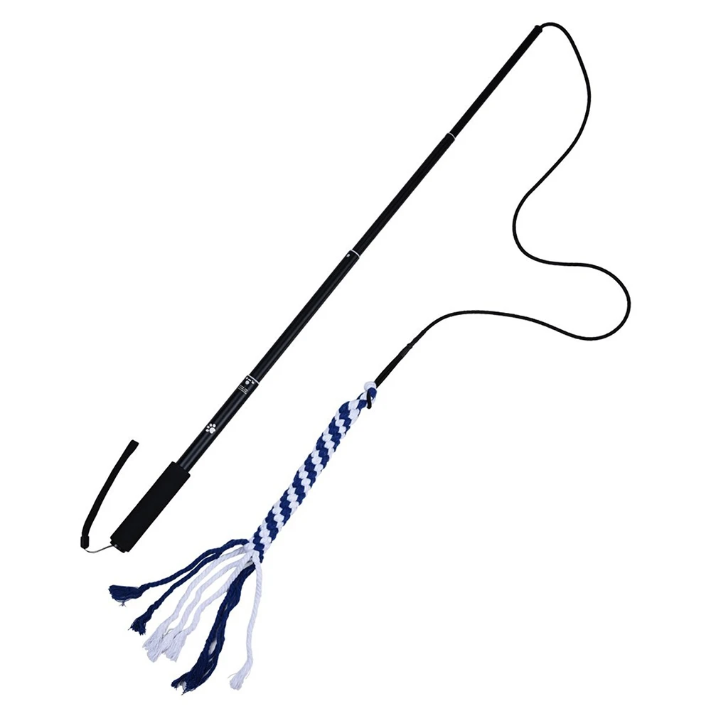 Bâton de jeu extensible pour chien, bâton de flirt pour animaux de compagnie, jouet interactif pour chiots, pour petits, moyens et grands chiens, pour l'entraînement et le jeu