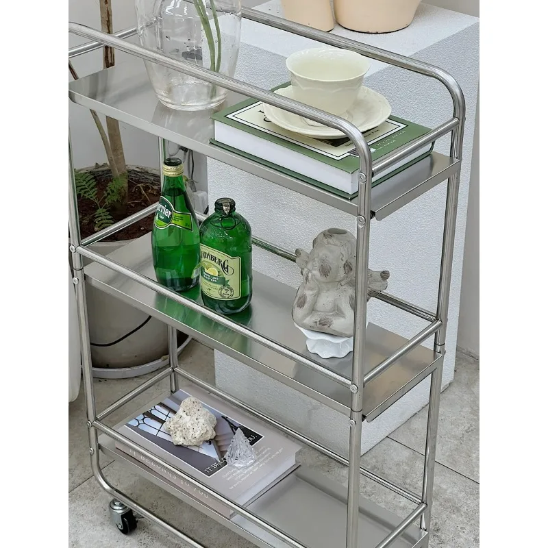 Shelf floor-to-ceiling multi-layer removable home kitchen bathroom crevice trolley multi-function