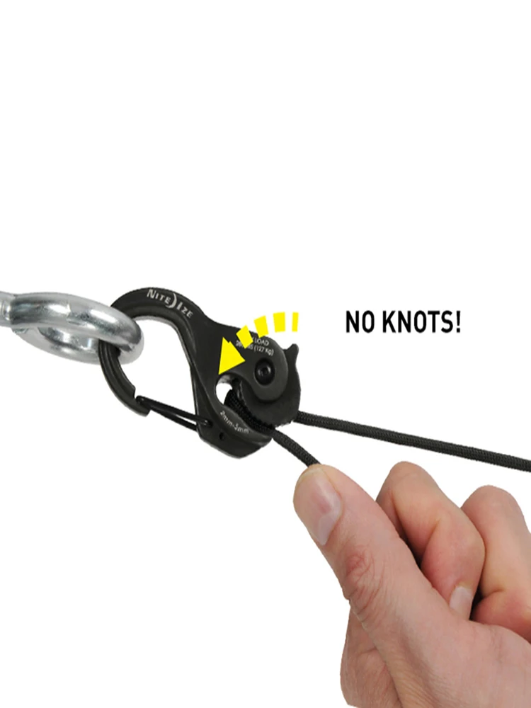 Outdoor Metal Aluminum Anti-Slip Tent Quick Draw Tightening Self-Locking Rope Wind Rope Hook No Knot Required Hanging Clip