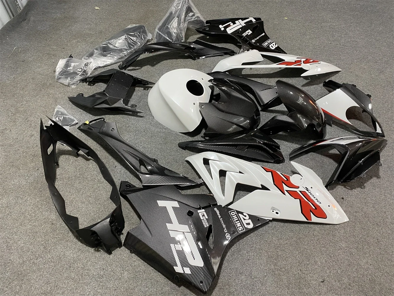 Motorcycle fairing kit for S1000RR 2017 2018  S1000 17-18 Fairing white red carbon fiber paint