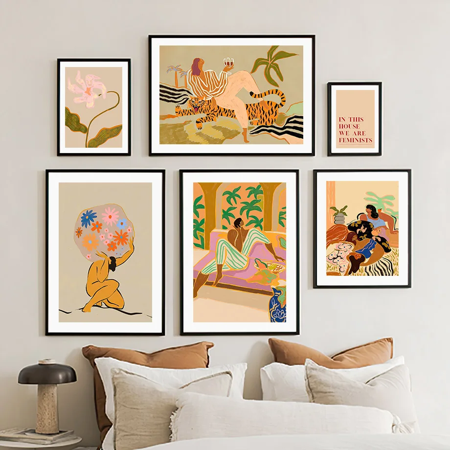 Vintage Feminist Rights Girls Quotes Nordic Posters And Prints Wall Art Canvas Painting Abstract Wall Pictures Living Room Decor