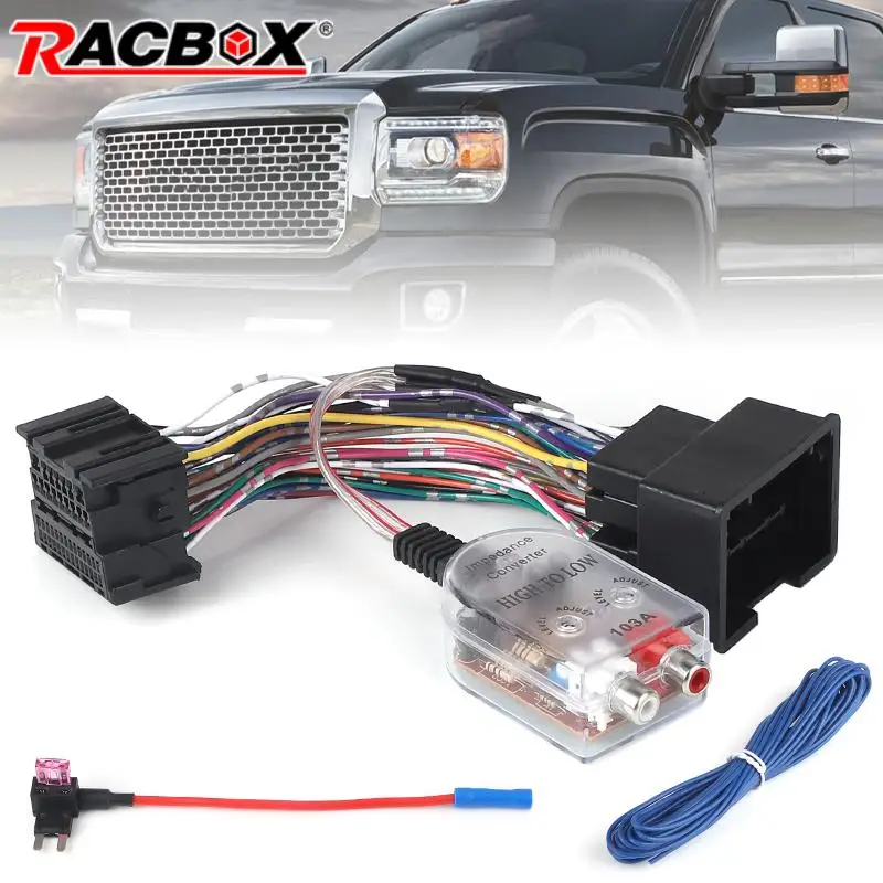 

Add A Subwoofer Amplifier Adapter to Factory Radio w/Amp Turn on Wire for Chevy for GMC for Buick Replace Plug & Play Harness