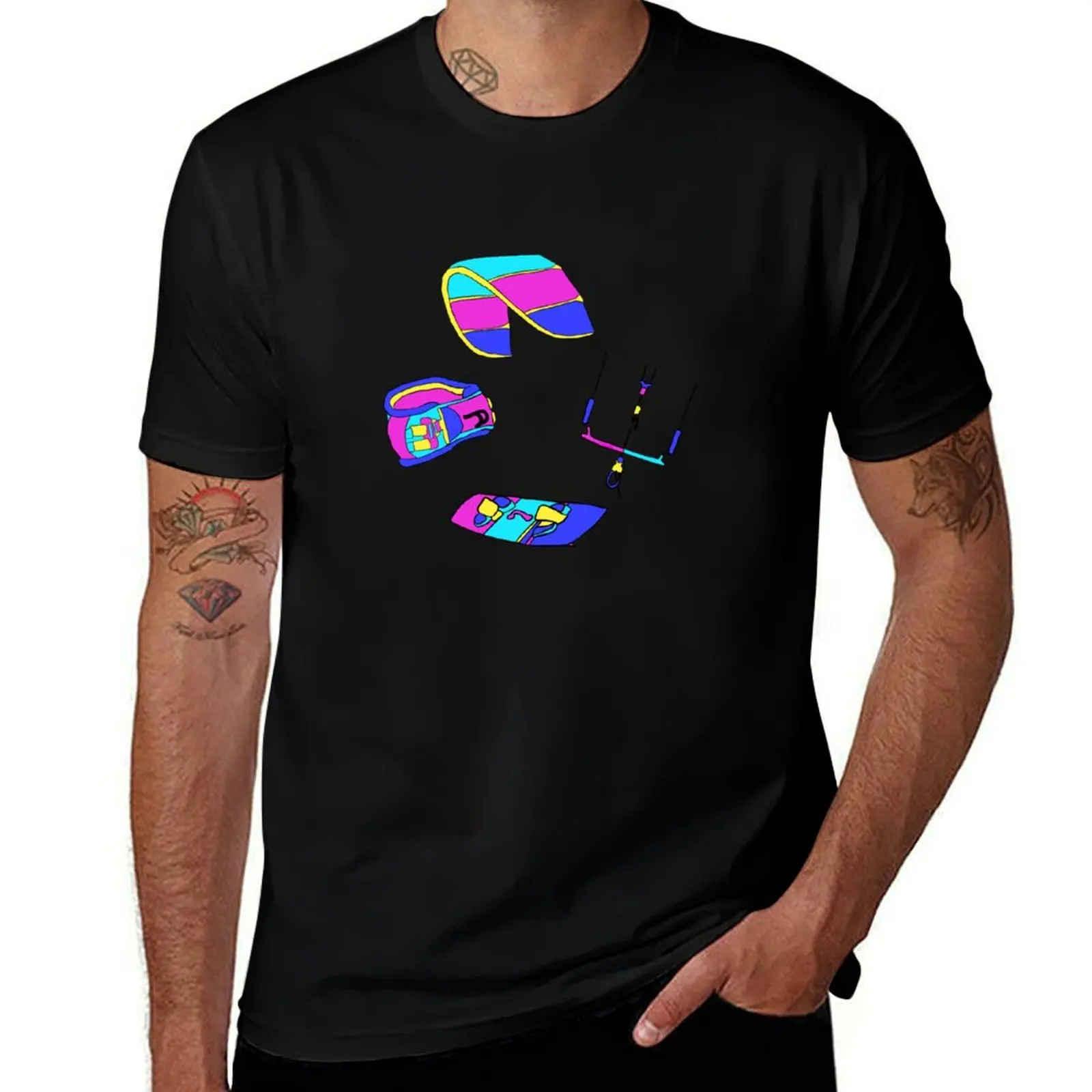 Kitesurf Kiteboard Gear T-Shirt korean fashion summer tops mens graphic t-shirts big and tall