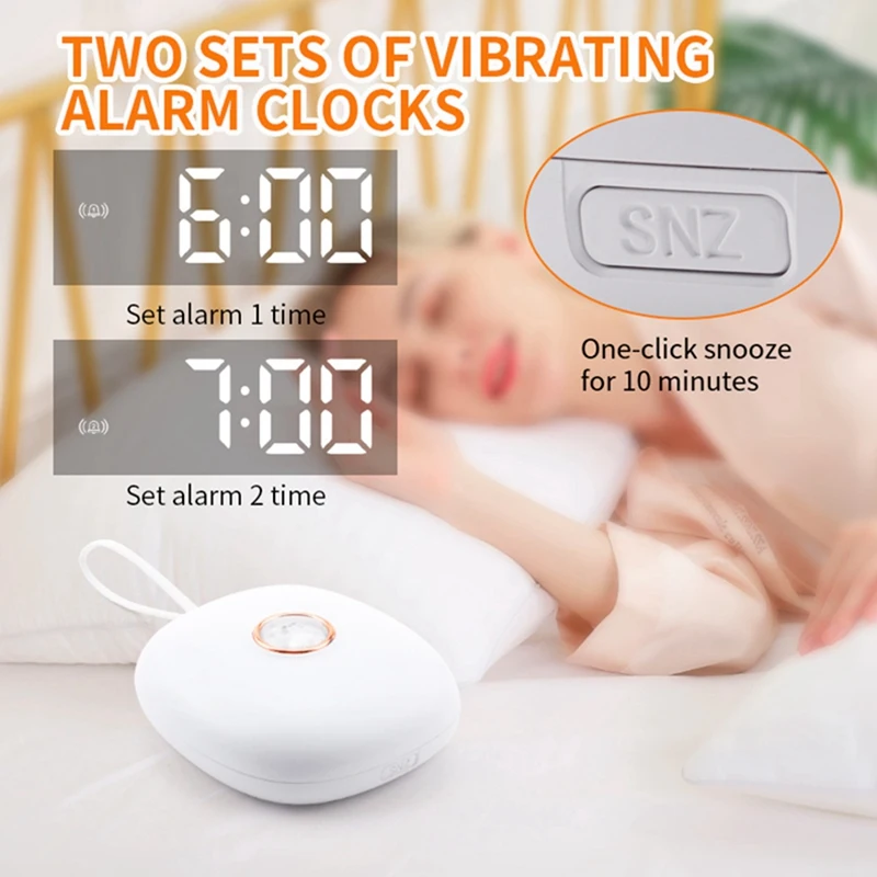 Alarm Clock Vibrating Alarm Clock For Heavy Sleepers Hearing Impaired Deaf Teens, Charge Operated For Travel Or Home Use