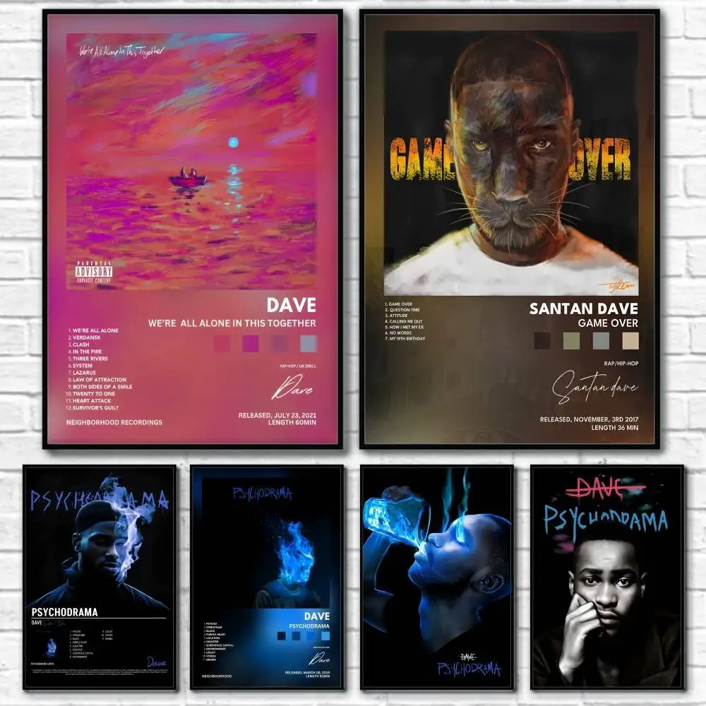 مغني الراب الشهير D-Dave ملصق مقاوم للماء ورقة طباعة ملصقات ديكور لتزيين الغرف الفن جدار الديكور غرفة نوم غرفة المعيشة #1