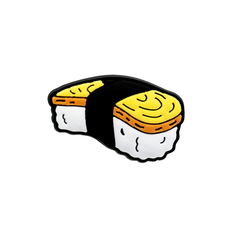 1/10 Stück Lebensmittel PVC Schuh Charms Käse Pizza Mais Sushi Schuh Dekorationen Kekse Banane Eis Dessert Frühlingsrolle Pin Clog Jean – Detail 8