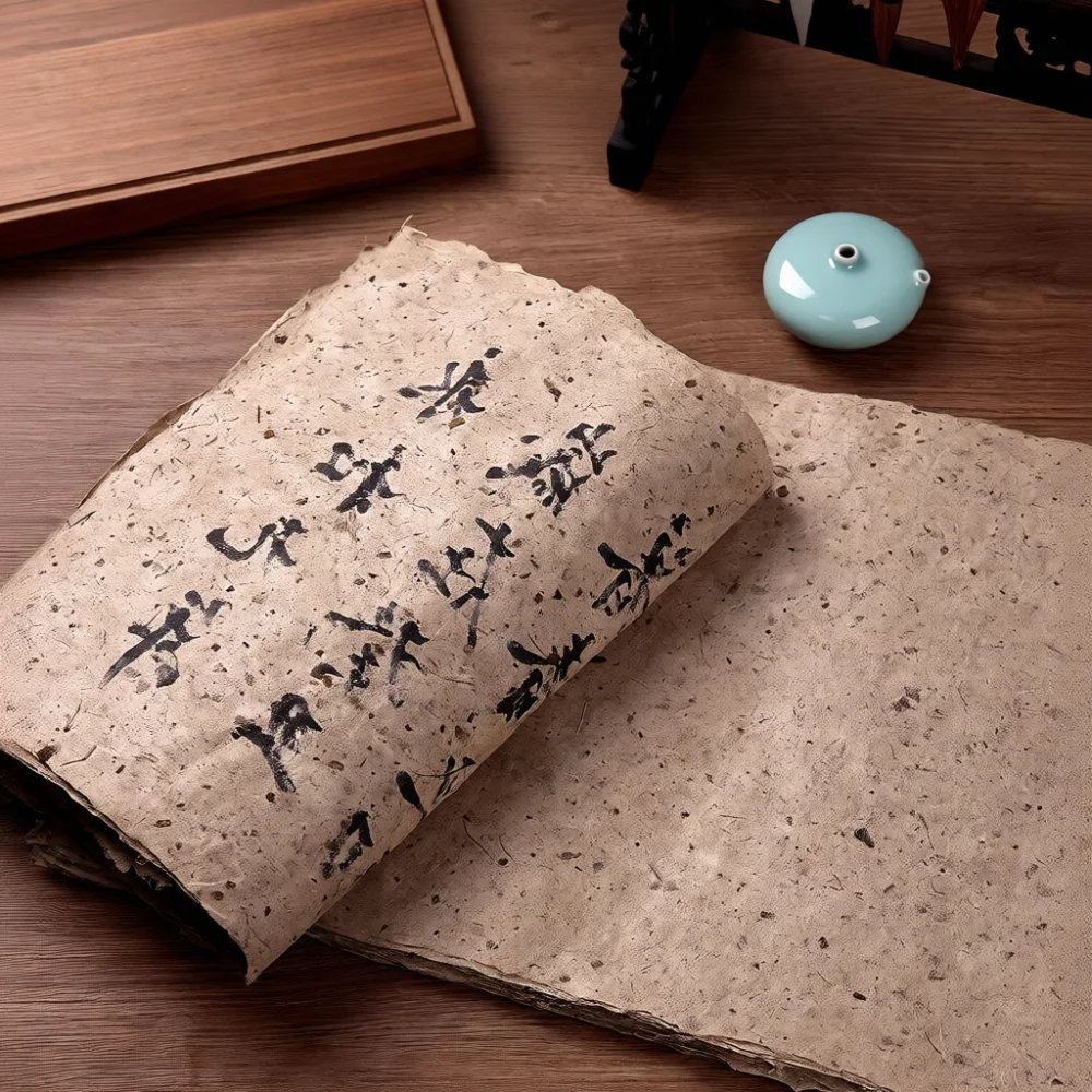 Vintage Handmade Mulberry Paper Antique Chinese Calligraphy Sheet Traditional Ink Painting Paper Art Craft Material
