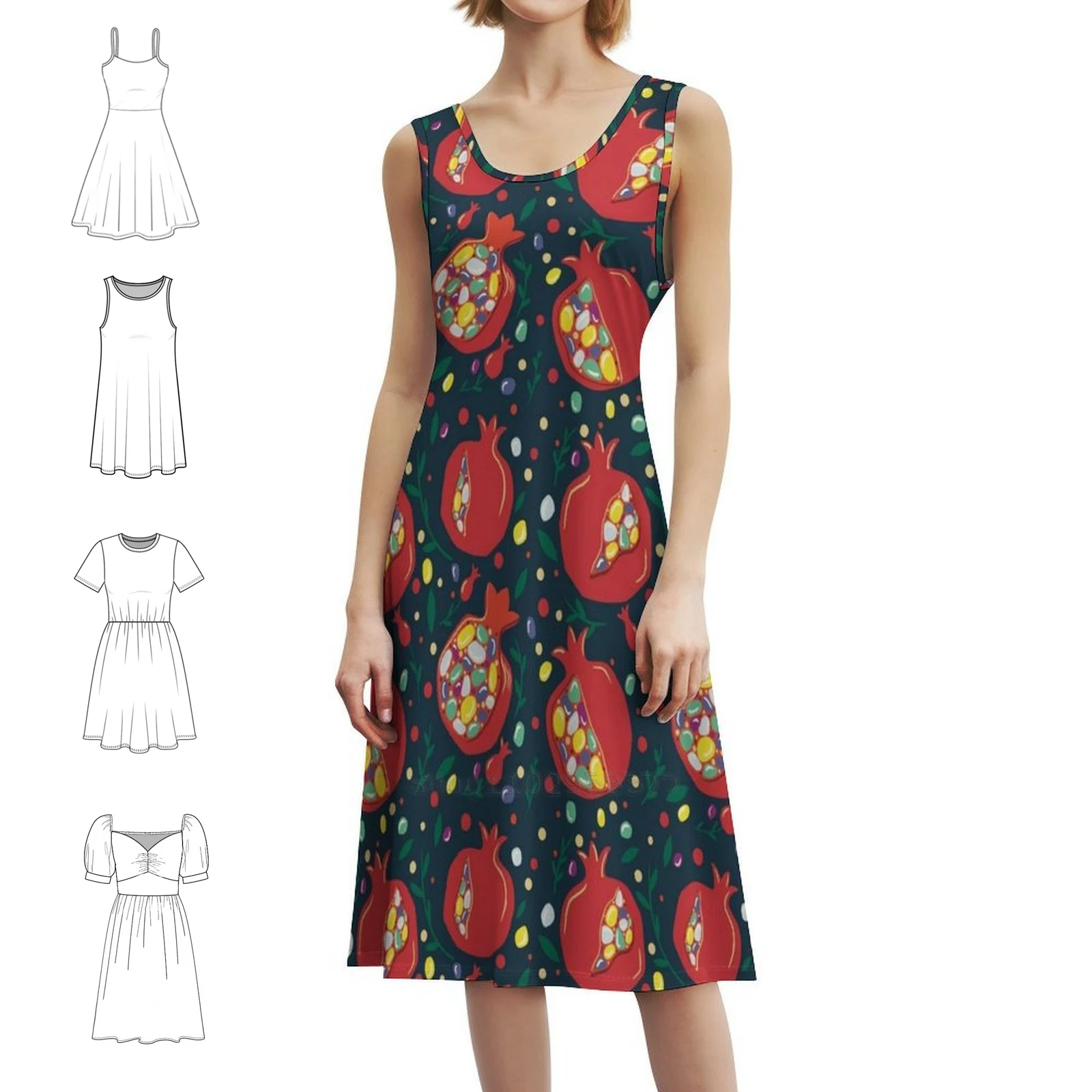 العقيق الأحجار الكريمة نمط الظلام المرأة الشارع الشهير فستان الحفلات العصرية طباعة نادي الملابس للإناث الرمان الرمان الخريف #1