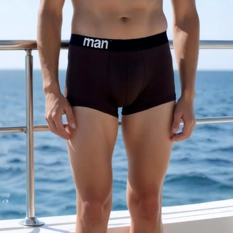 L5YC 4 Pack Men’s Shorts Comfort Fit Breathable Underwear For Everyday Wear