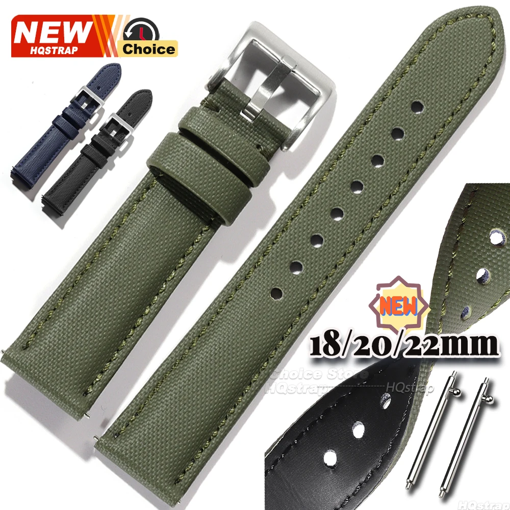 18mm 20mm 22mm Canvas Nylon Armband Smartwatch-Armband für Omega Universelles Uhrenarmband für Damen Herren Wasserdichtes Armband
