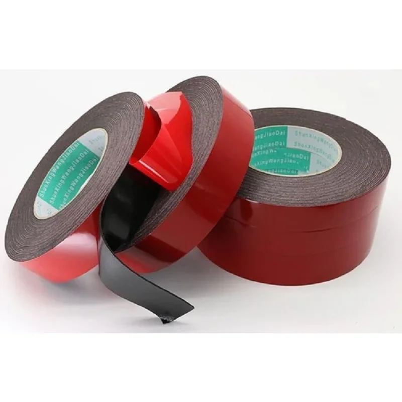 SZBFT 1-3mm thickness Black Super Strong Self Adhesive Foam Car Double Sided Tape Mobile phone dust-proof tape