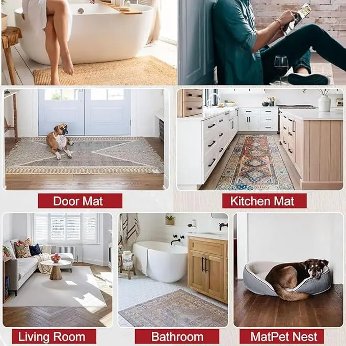 Extra starke rutschfeste PU-Pads – keine Rückstände, wiederverwendbare Greifer für Teppiche, Treppen, Sofas