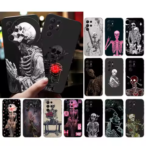 Skeleton Art Phone Case For Samsung S25 S24 S23 S22 S21 Ultra S24 S23 S22 S21 Plus S24 S21 S20 FE