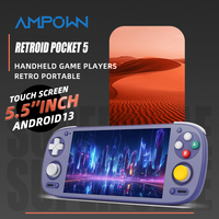 AMPOWN Retroid Pocket 5 RP5 Handheld Game Players 5.5'' AMOLED 1080P Screen Android 13 Portable Retro Video Game Player SD865