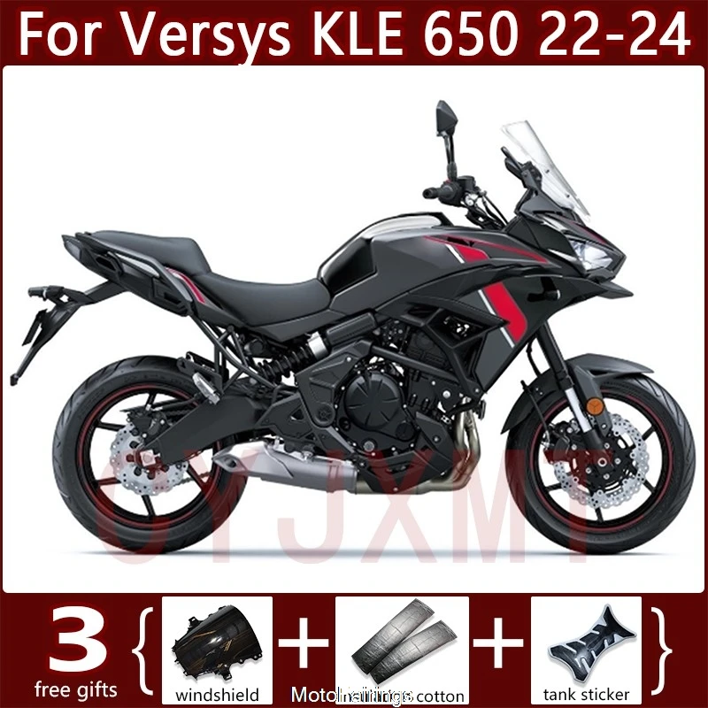 

Новый комплект обтекателей для мотоцикла Kawasaki Versys650 KLE650 2022 2023 2024, панель обтекателя Versys KLE 650 22-24, кузовные детали