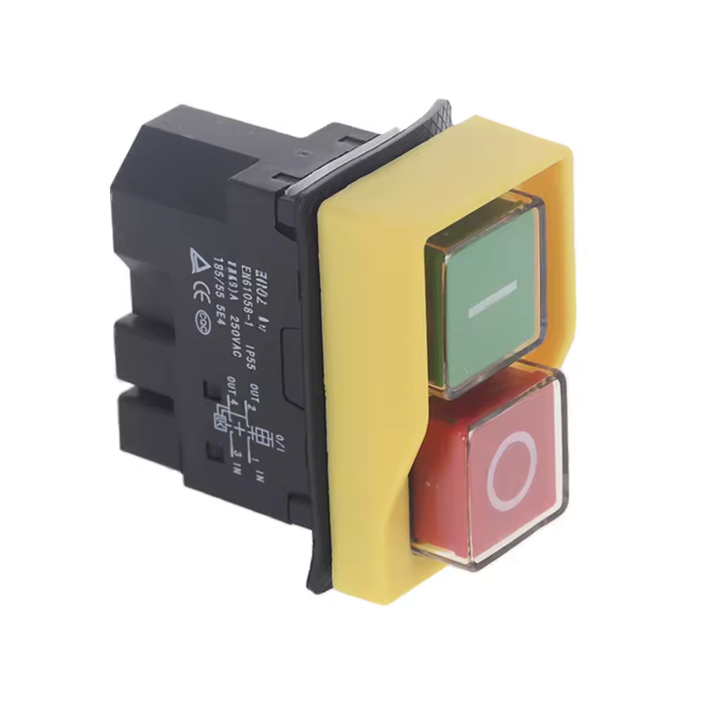 Waterproof Pushbutton Machine Saw Cutter Drill on Off Switches Control Box Switches Electromagnetic Switch AC250V 8A