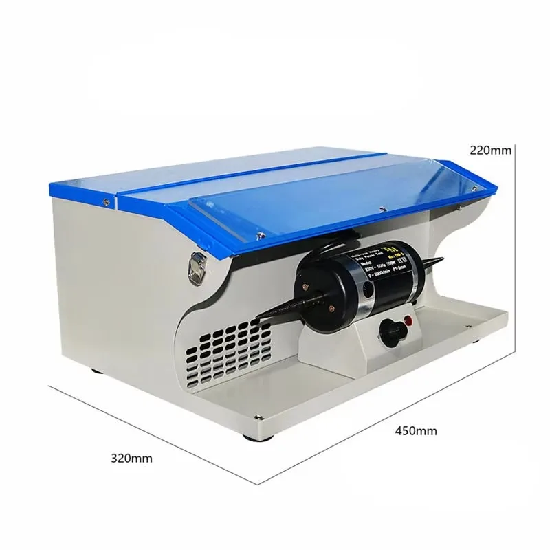 Double-head polishing cloth wheel polishing machine with dust wrench jewelry processing equipment